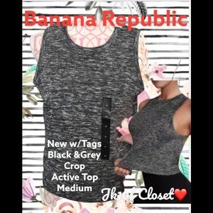 LOWEST🌺 NWT BANANA REPUBLIC Medium CROP ACTIVE TOP